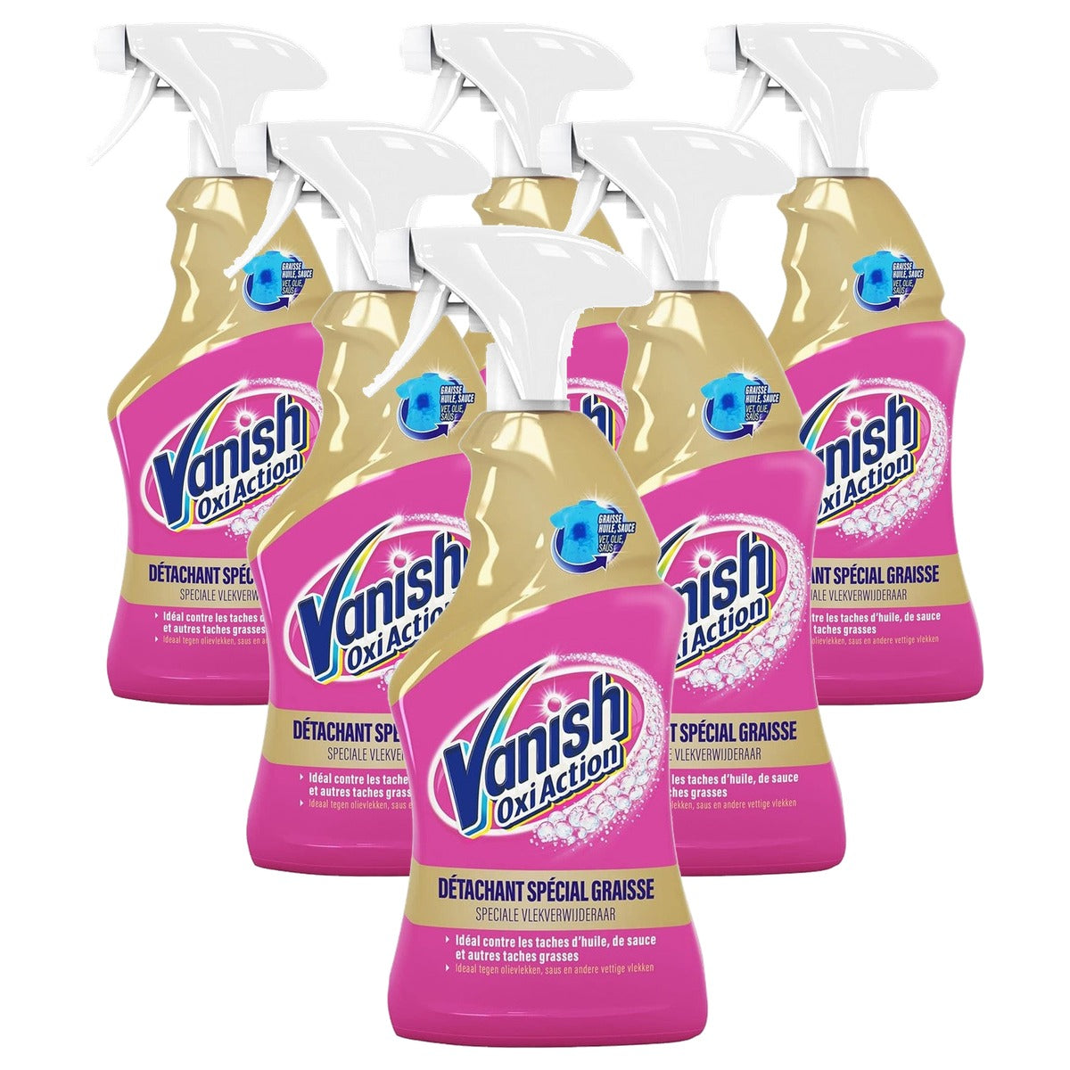 Vanish Gold Vlekverwijderaar Voorwas 6 x 500 ml - Voordeelverpakking