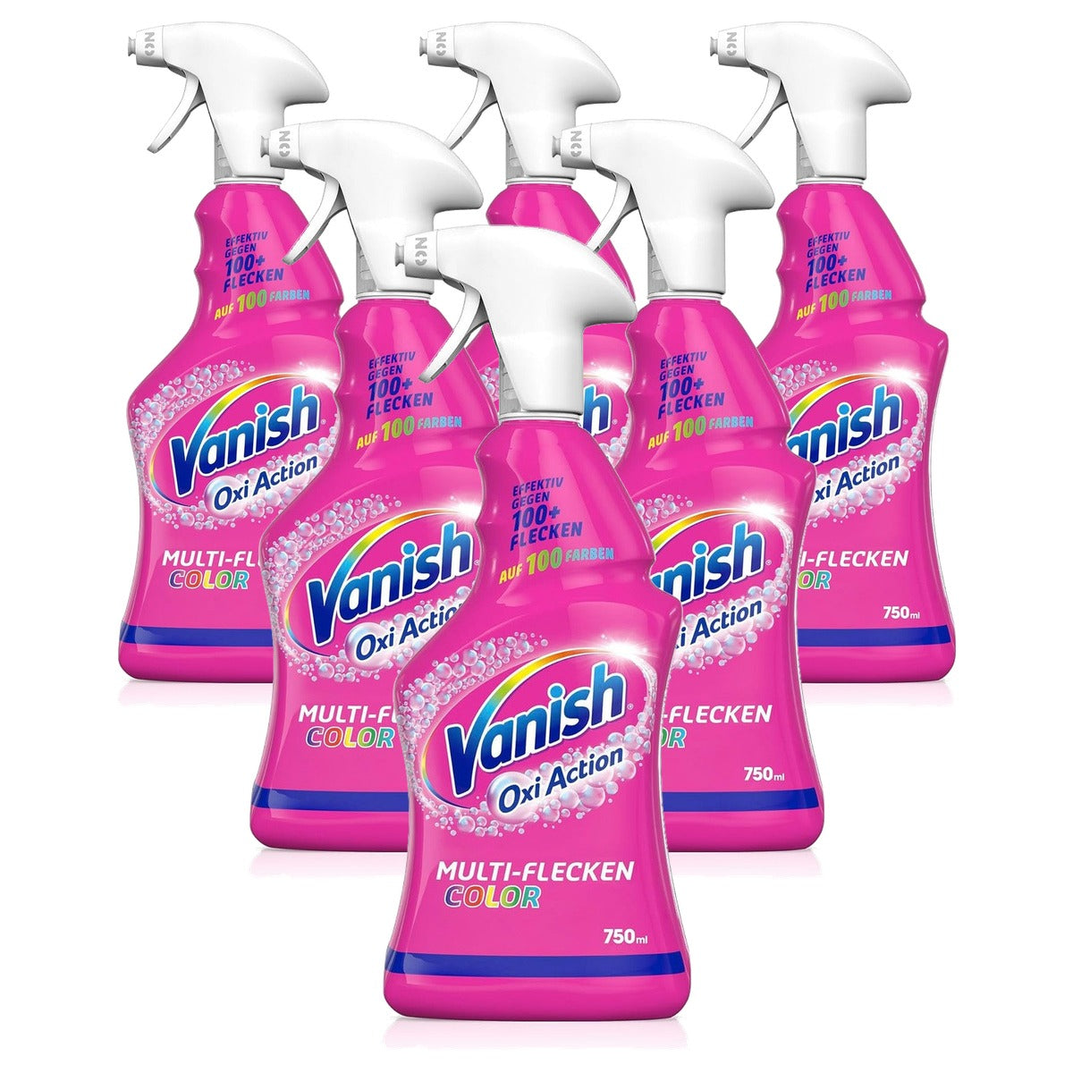 Vanish Oxi Action Color Voorwasspray 6 x 750 ml - Voordeelverpakking