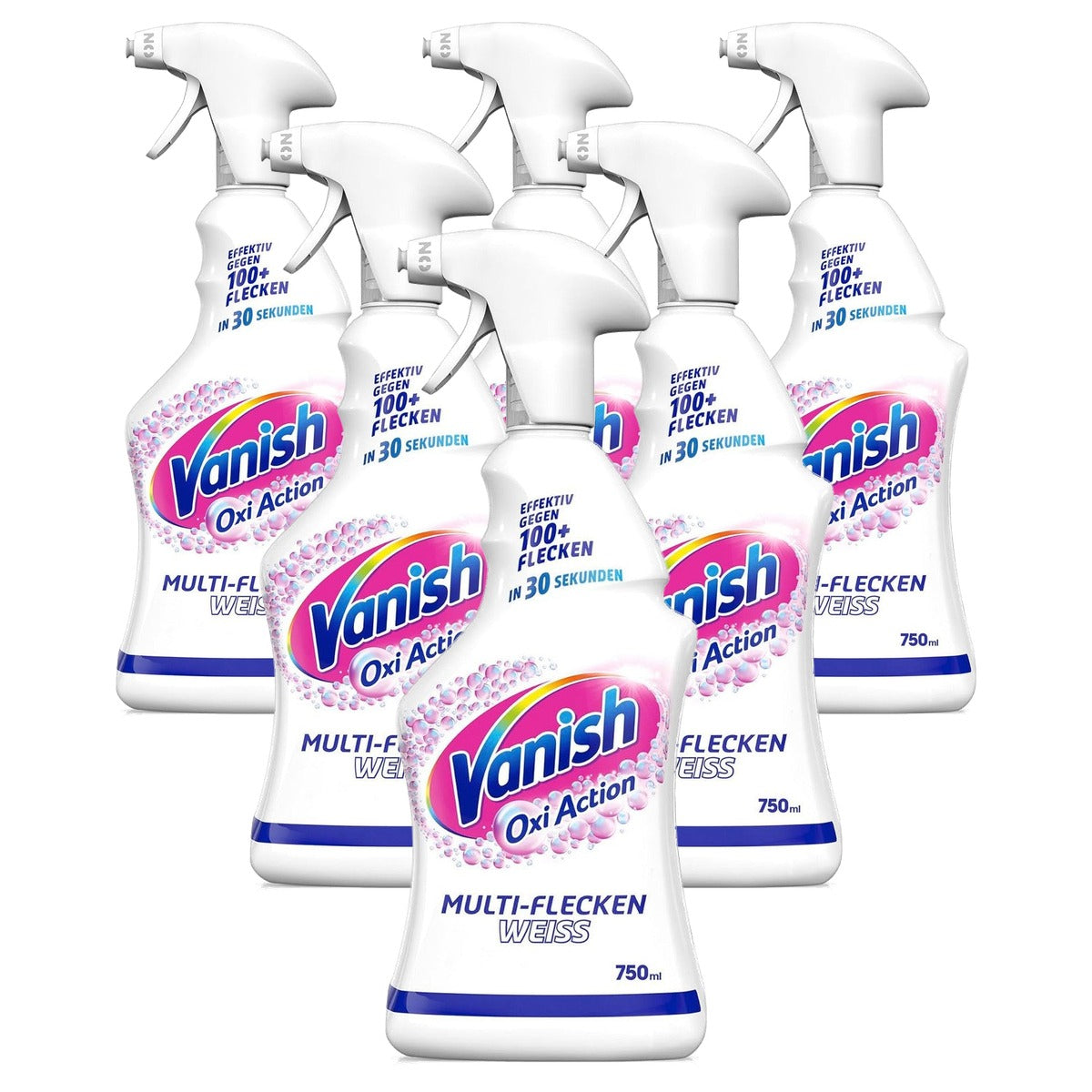 Vanish Oxi Action Multi-vlek-voorwasspray 6 x 750 ml - Voordeelverpakking