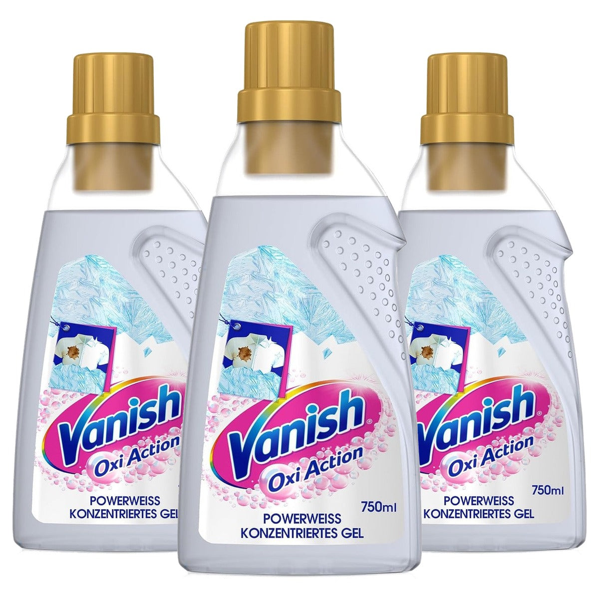Vanish Oxi Action Powerweiss Gel 3 x 750 ml - Voordeelverpakking