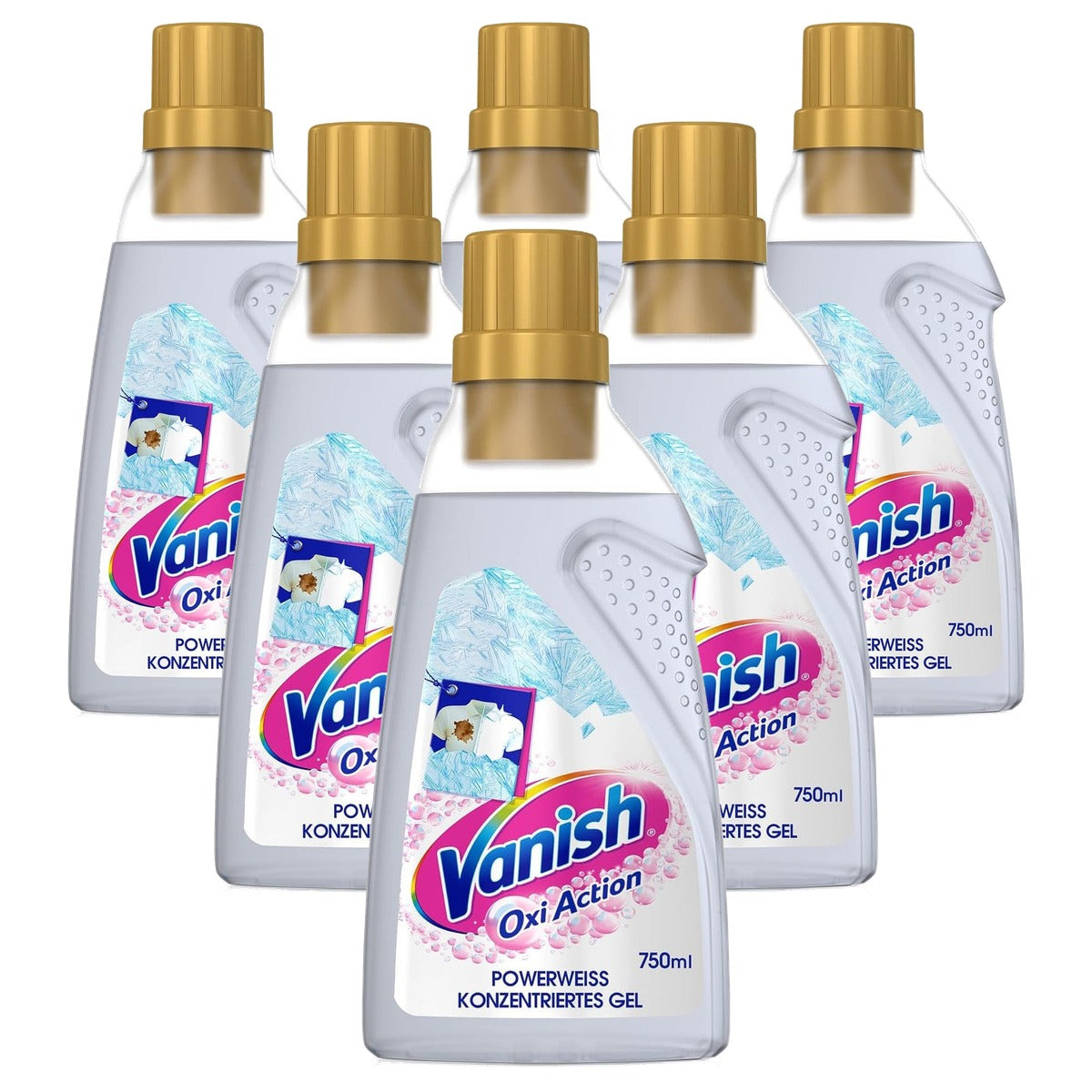 Vanish Oxi Action Powerweiss Gel 6 x 750 ml - Voordeelverpakking
