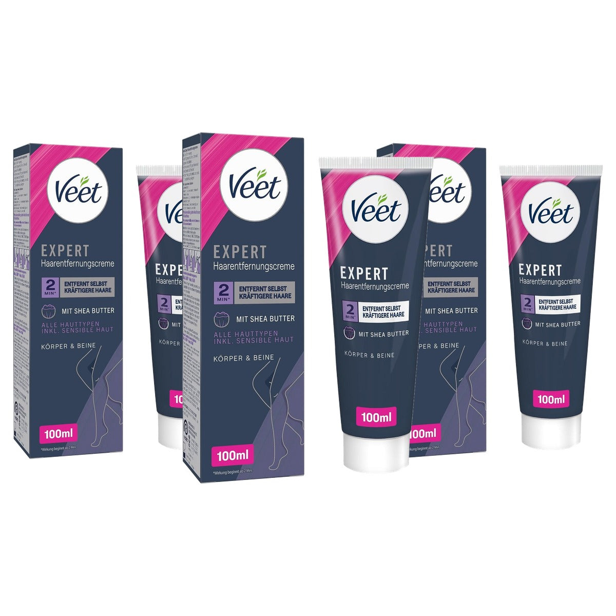Veet Expert Ontharingscrème Lichaam & Benen Gevoelige Huid 3 x 100 ml - Voordeelverpakking