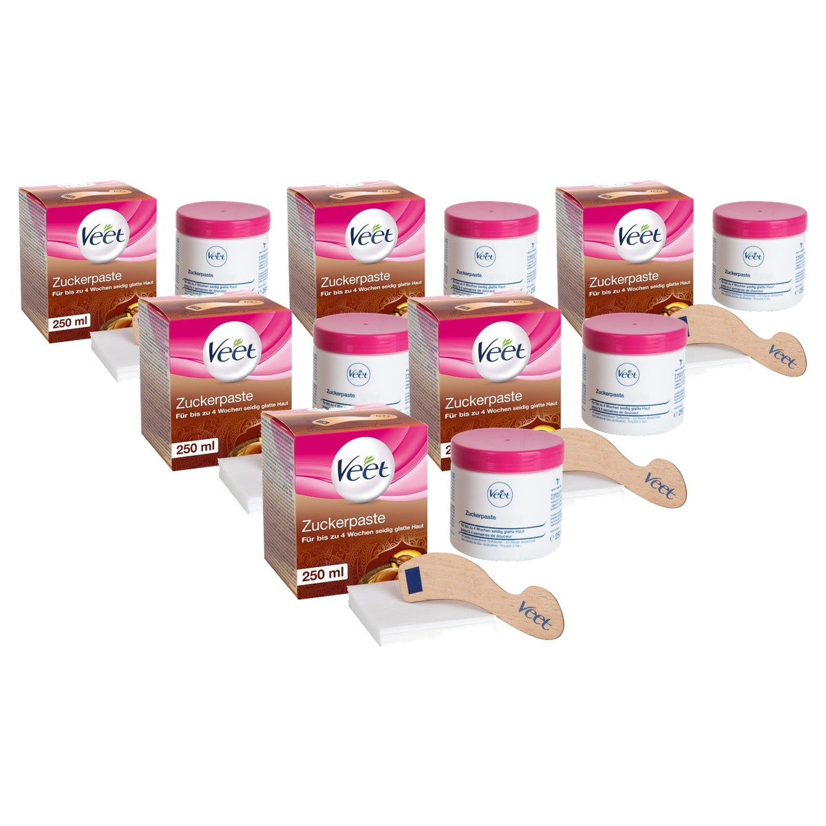 Veet Pure Suikerpasta Vanillebloesem 6 x 250 ml - Voordeelverpakking