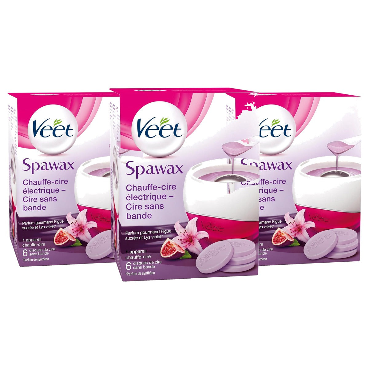 Veet Spawax elektrische waxverwarmer – 6 waxschijven - 3-pack