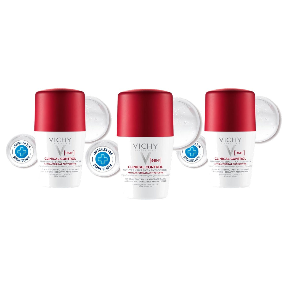 Vichy Clinical Control 96h Dames Deodorant Roll-On 50 ml - 3-pack