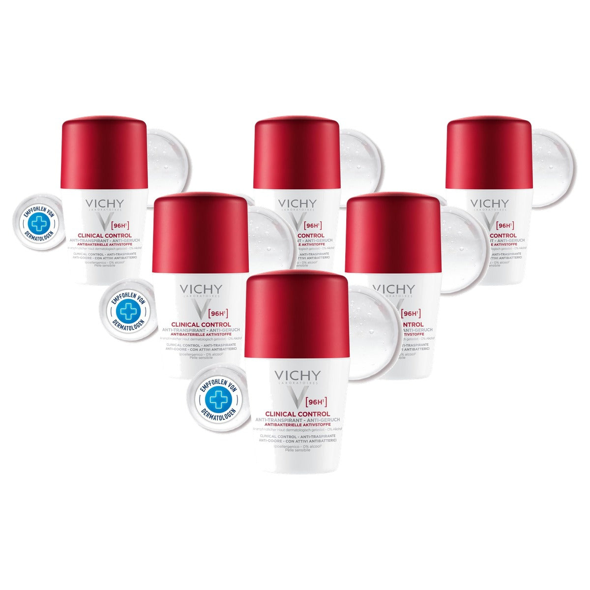 Vichy Clinical Control 96h Dames Deodorant Roll-On 50 ml - 6-pack