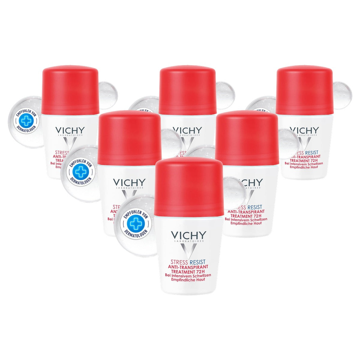Vichy Deodorant Roll-on Intensief 72 uur, 50 ml - 6-pack