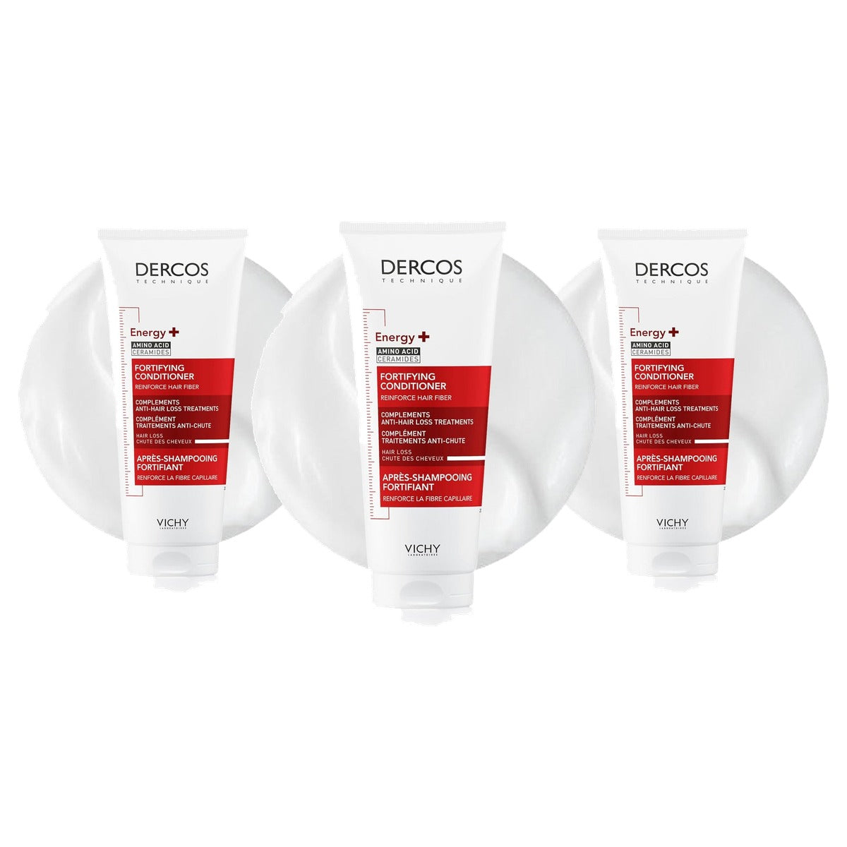 Vichy Dercos Technique Energizzante Conditioner tegen Haaruitval 200 ml - 3-pack