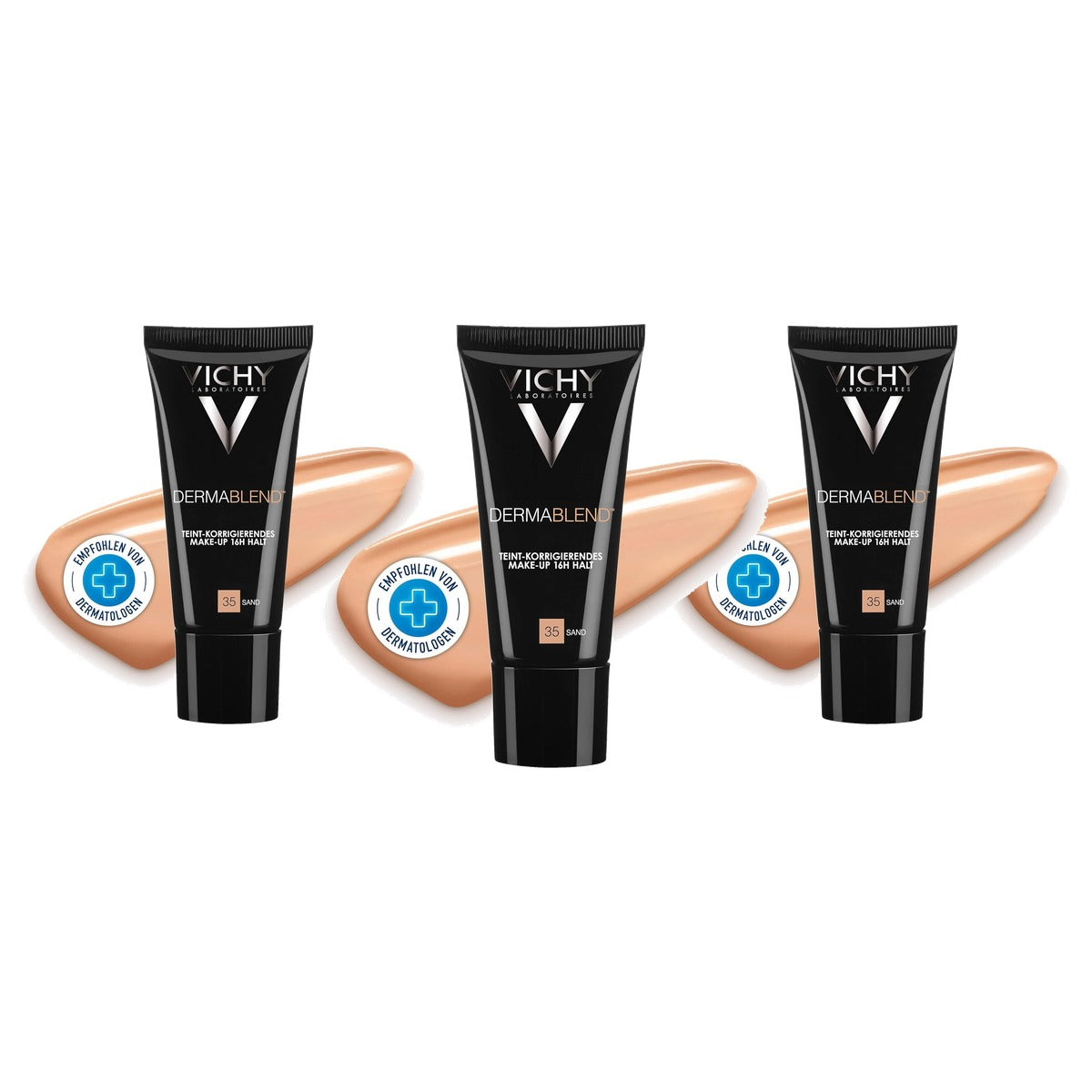 Vichy Dermablend Teint Corrigerende Foundation 35 Zand 30 ml - 3-pack