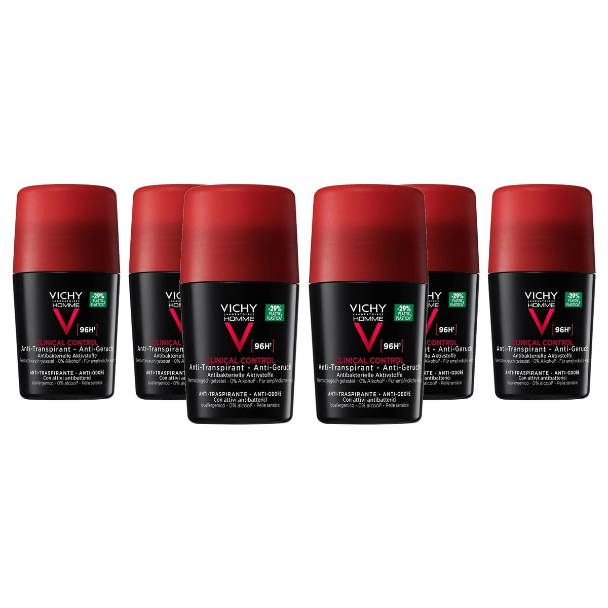 Vichy Homme Clinical Control 96h Deo Roll-on 2 x 50 ml - 3-pack