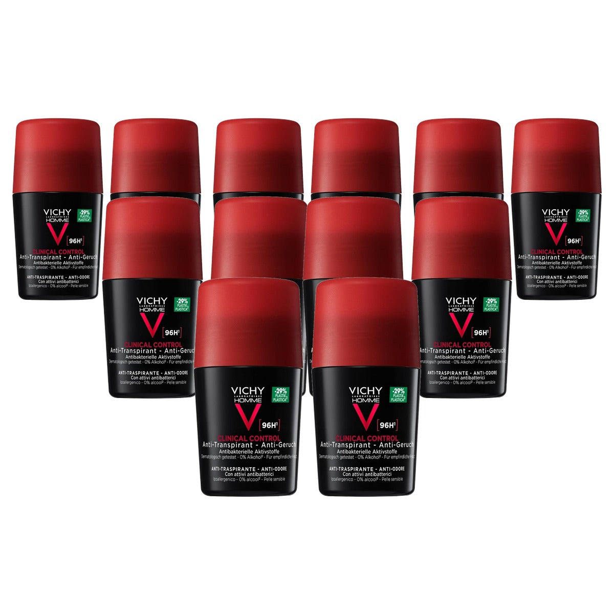 Vichy Homme Clinical Control 96h Deo Roll-on 2 x 50 ml - 6-pack
