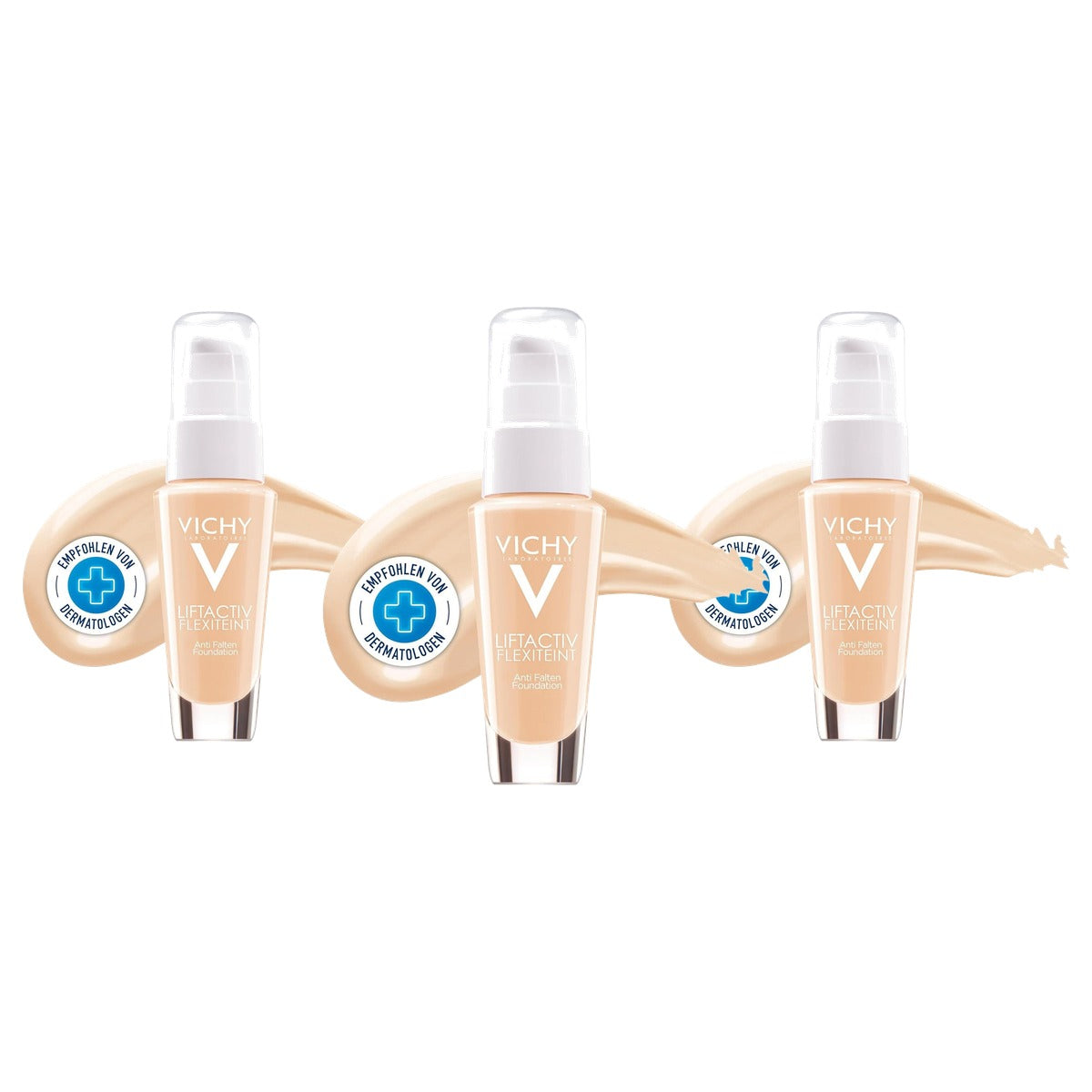 Vichy Liftactiv Flexilteint SPF20 Make-up tegen Rimpels 30 ml - 3-pack