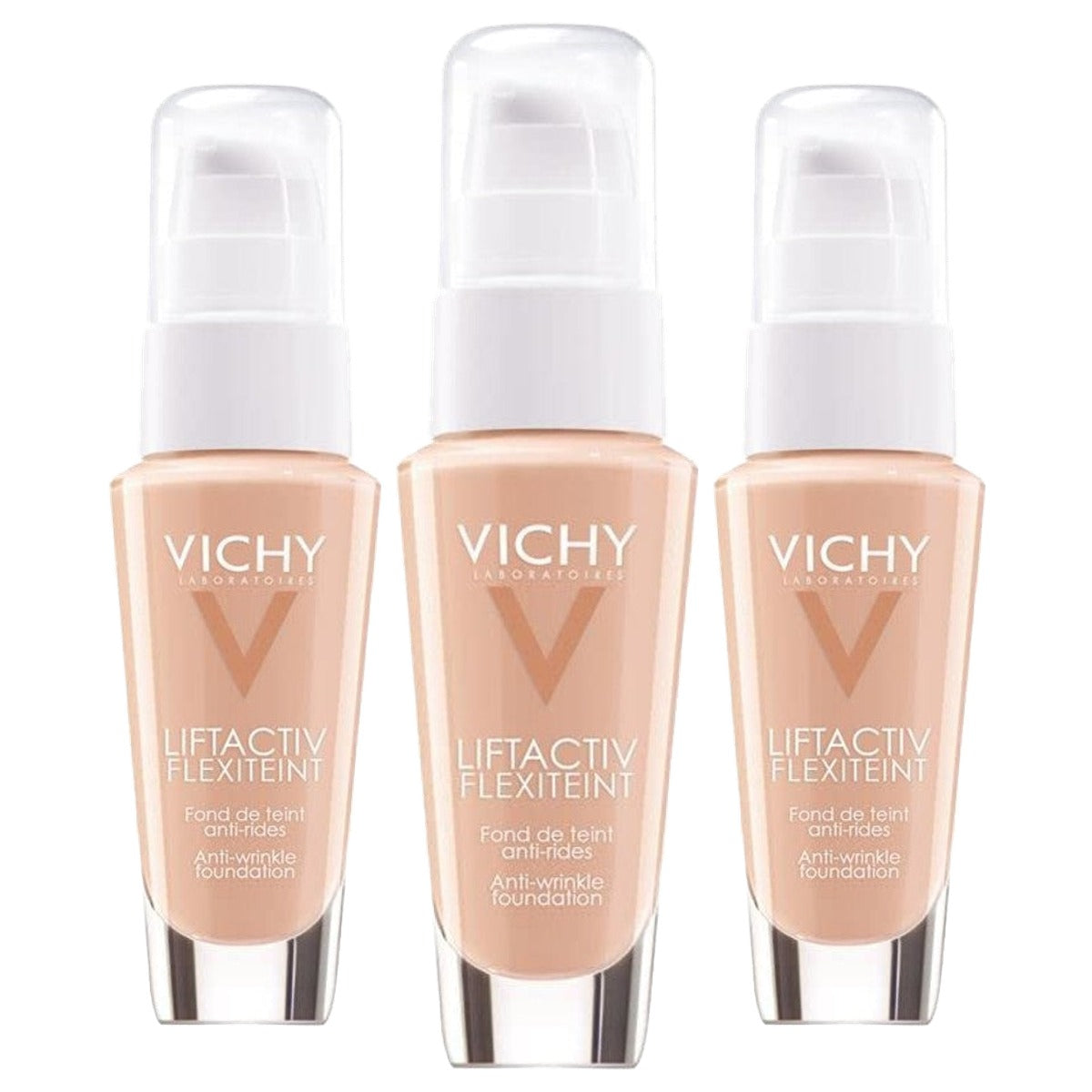 Vichy Liftactiv Flexiteint Foundation voor Rijpe Huid SPF 20, Tint 35 Zand 30 ml - 3-pack