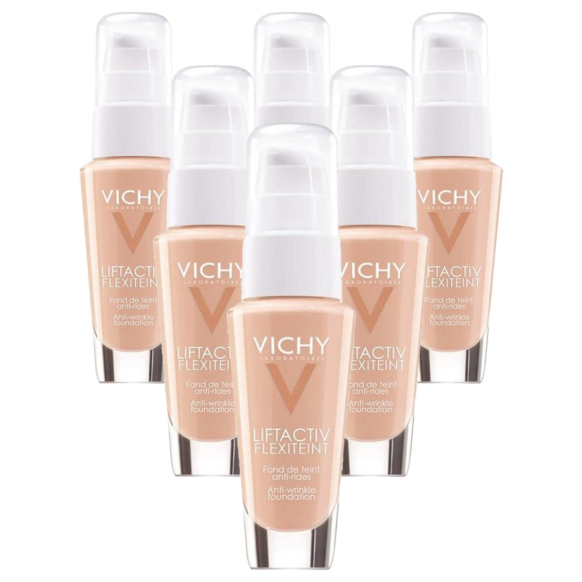 Vichy Liftactiv Flexiteint Foundation voor Rijpe Huid SPF 20, Tint 35 Zand 30 ml - 6-pack