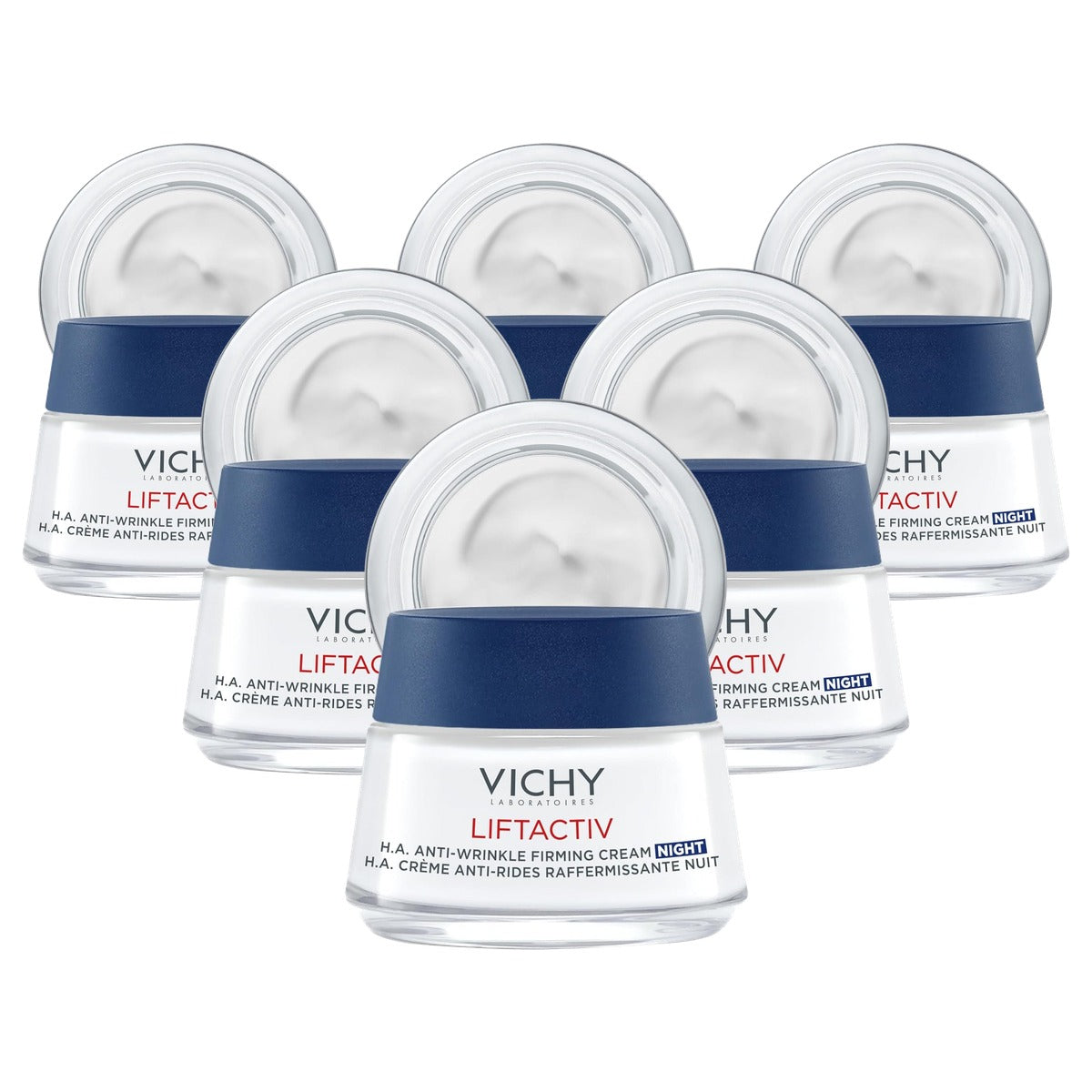 Vichy Liftactiv Hyaluron Anti-rimpel en Stevigheid Nachtcrème 50 ml - 6-pack