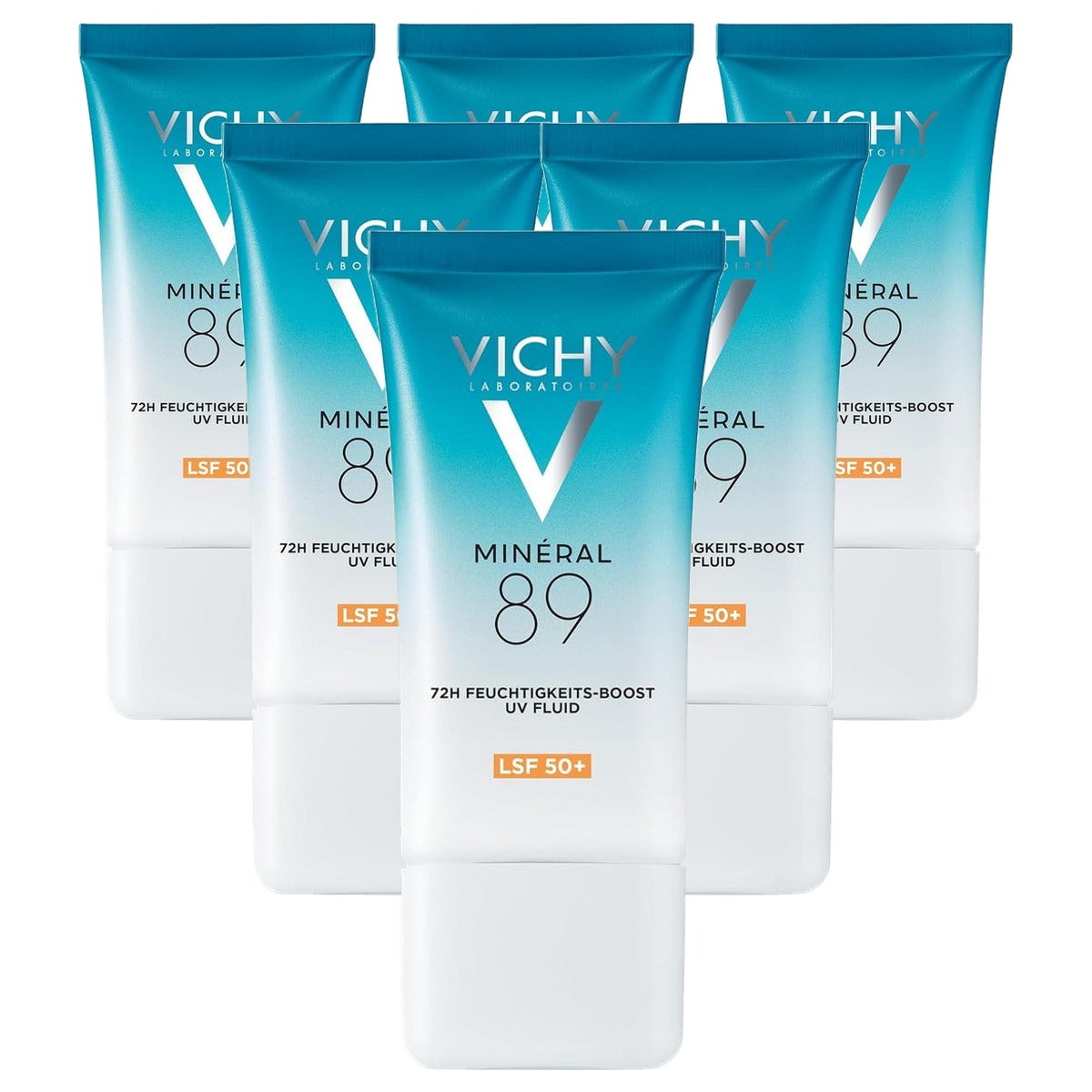 Vichy Mineral 89 72h Vocht-Boost UV-Vloeistof SPF 50+, 50 ml - 6-pack