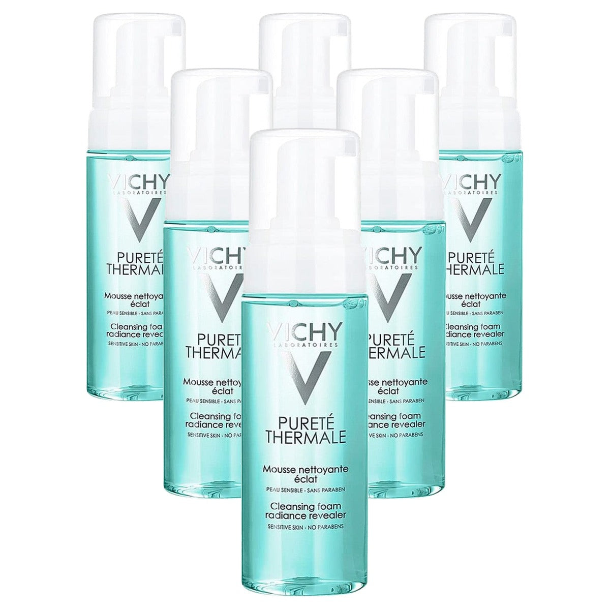 Vichy Pureté Thermale Zachte Reinigingsschuim met Glycerine, 150 ml - 6-pack