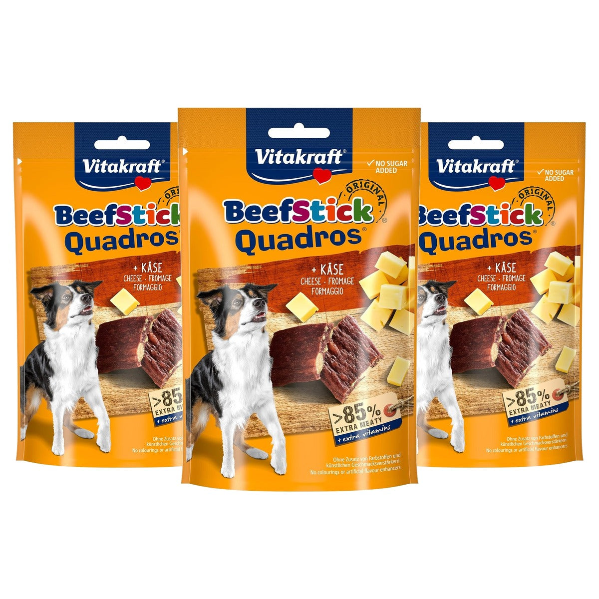 Vitakraft Beef Stick hondensnack kaas 1 x 70 g - 3-pack