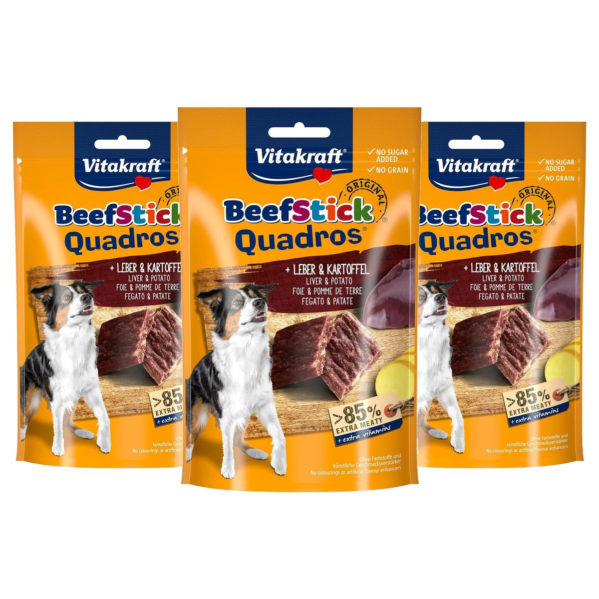 Vitakraft Beef Stick Vleessnack Lever en Aardappel 70 g - 3-pack