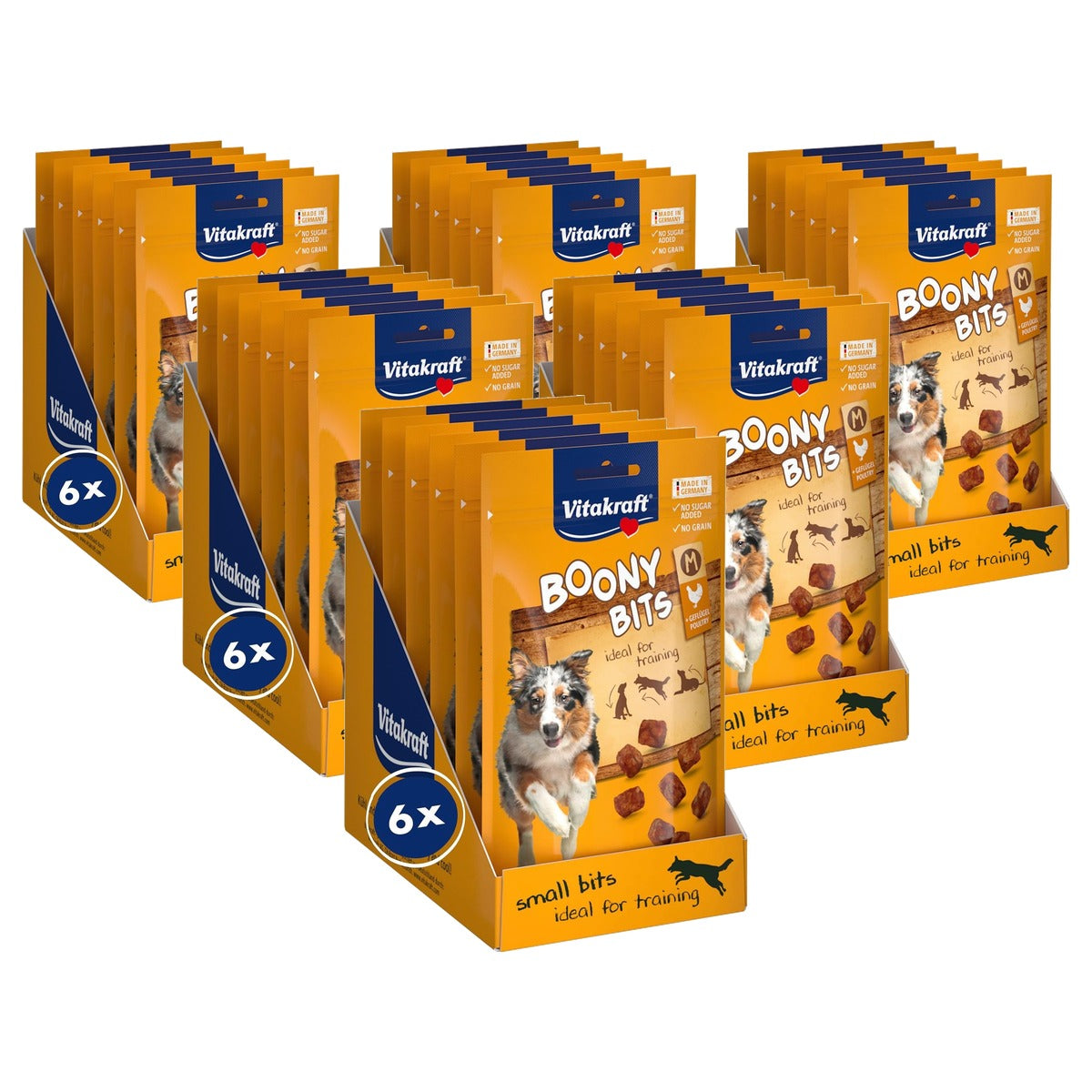 Vitakraft Boony Bits M hondensnack gevogelte 6 x 120 g - 6-pack