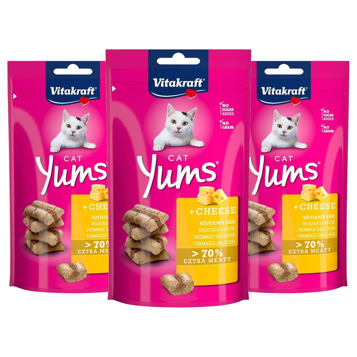 Vitakraft Cat Yums kattensnack kaas 40 g - 3-pack