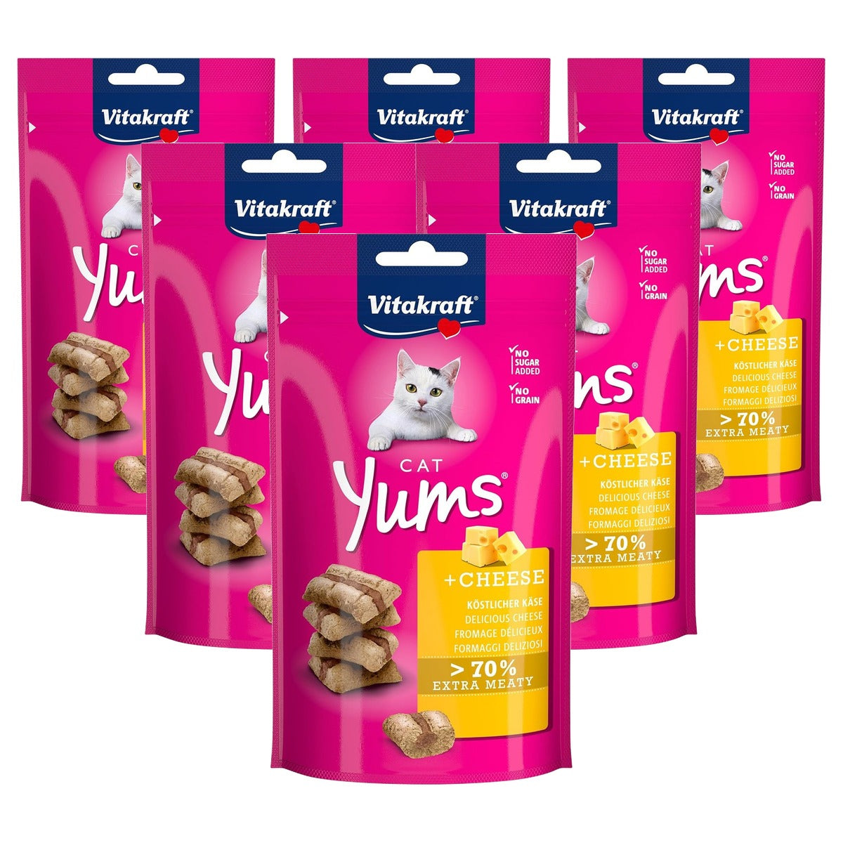 Vitakraft Cat Yums kattensnack kaas 40 g - 6-pack