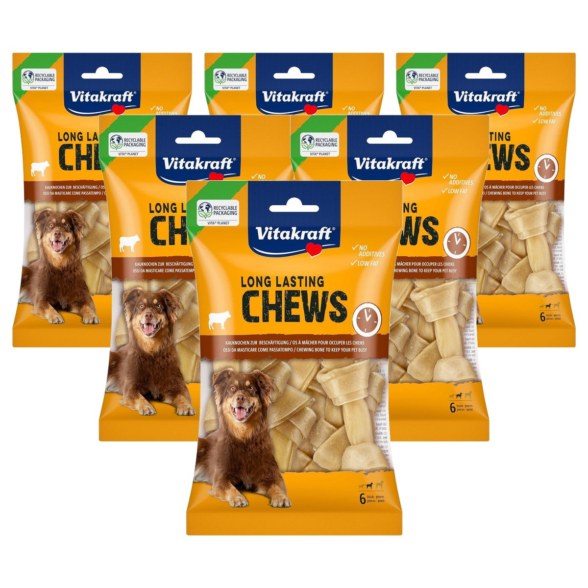 Vitakraft Chews hondensnack kauwbot 10 cm 1 x 6 stuks - 6-pack