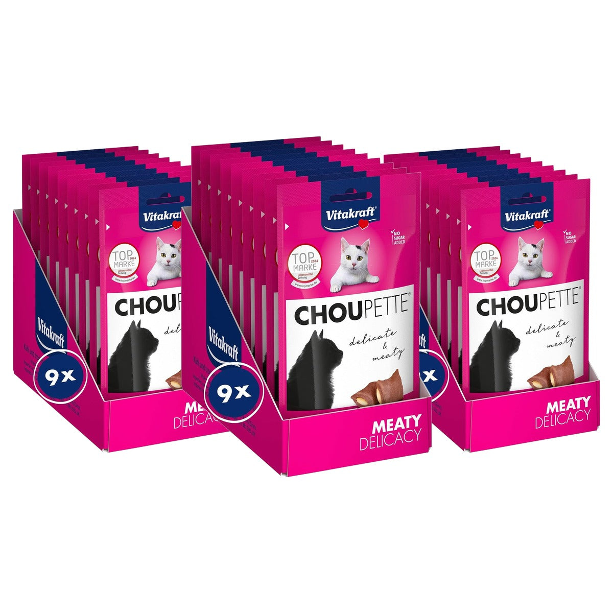 Vitakraft Choupette kattensnack kaasvulling 9 x 40 g - 3-pack