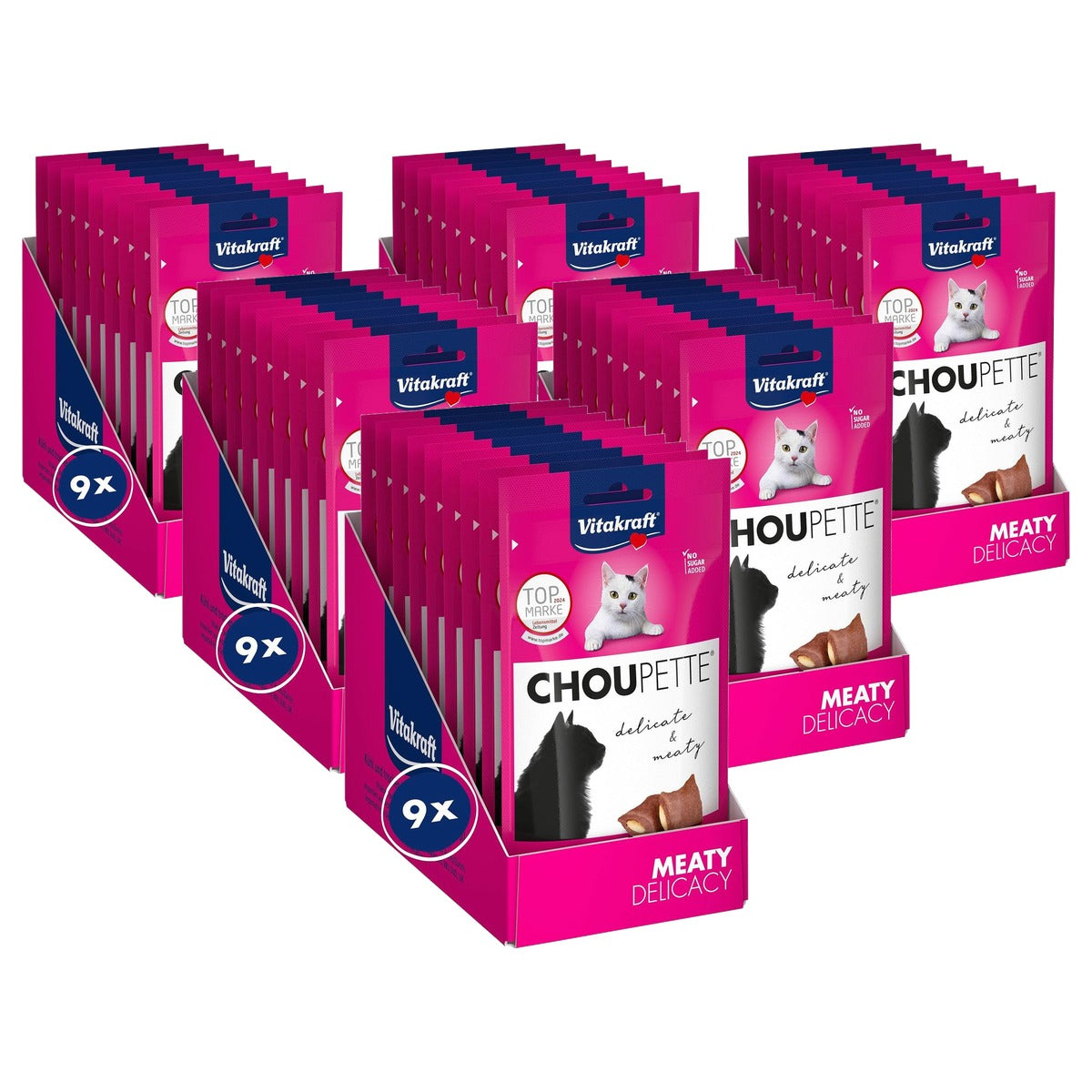 Vitakraft Choupette kattensnack kaasvulling 9 x 40 g - 6-pack