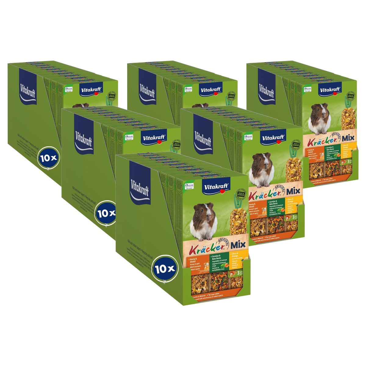 Vitakraft Cracker-mix caviasnack 10 x 168 g - 6-pack