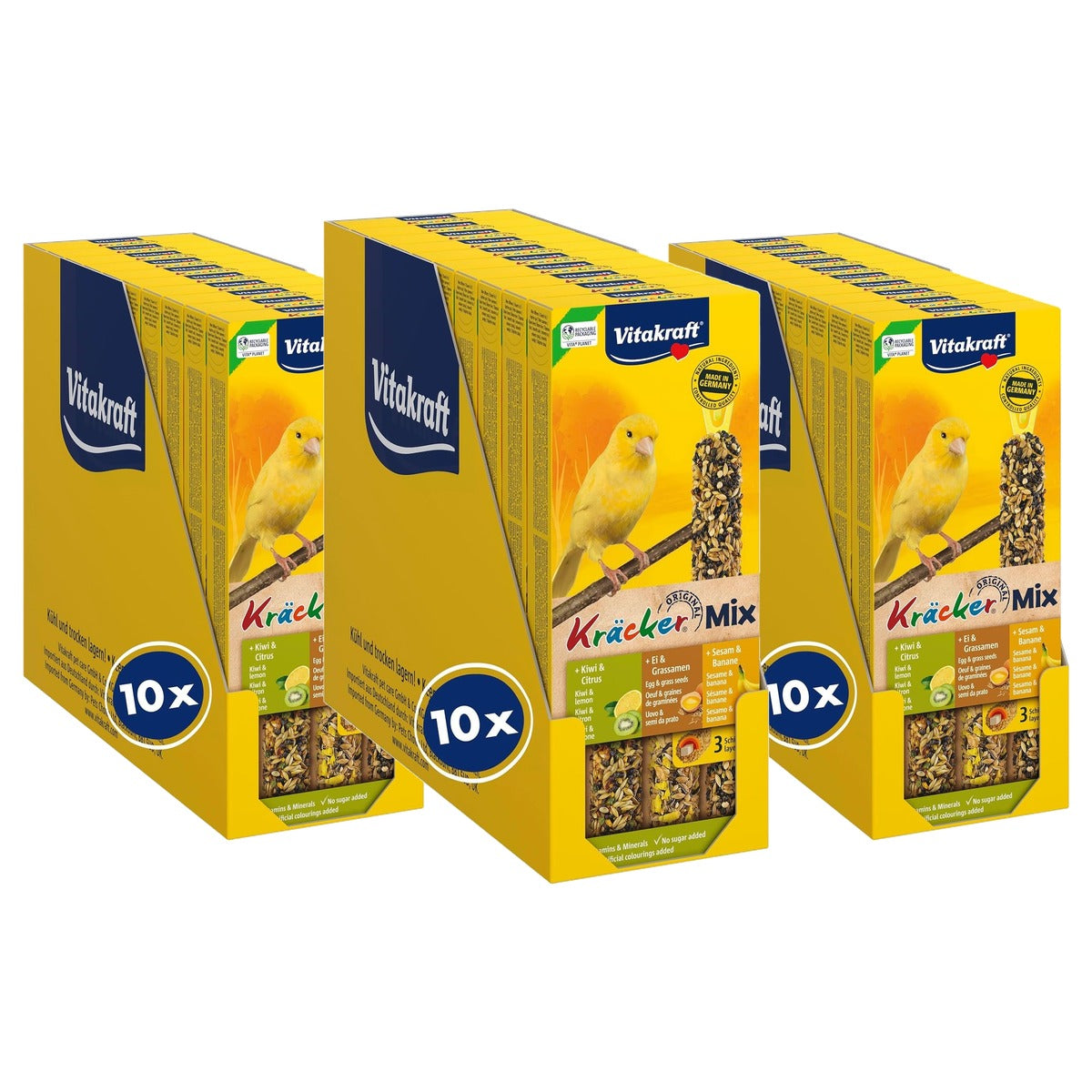 Vitakraft Cracker Mix vogelsnack kanarie 10 x 80 g - 3-pack