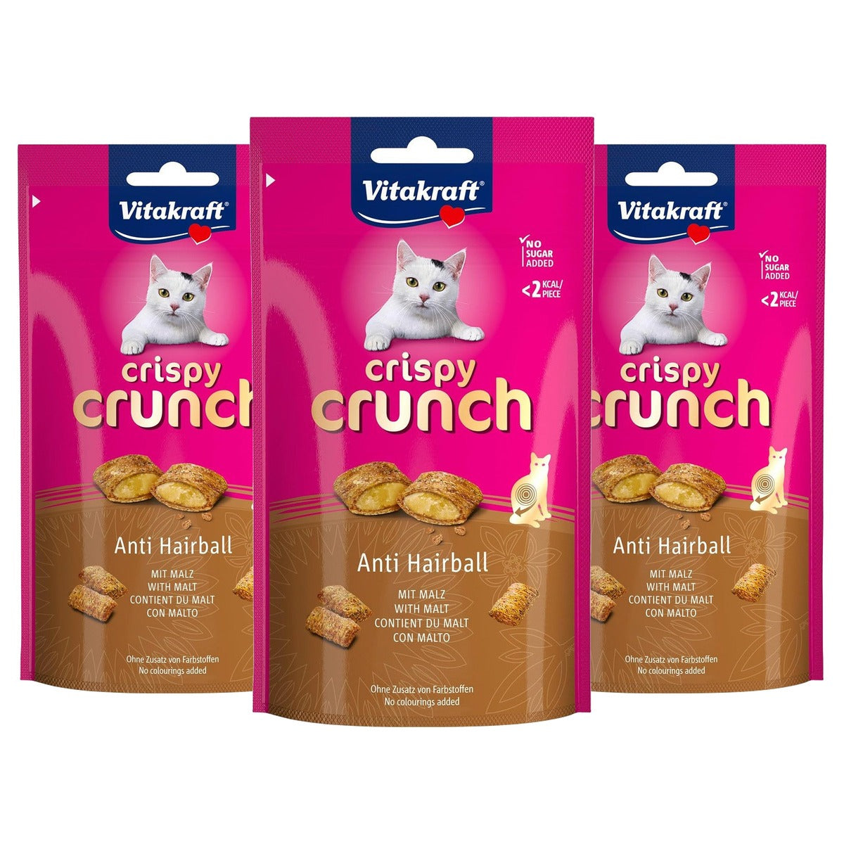 Vitakraft Crispy Crunch kattensnack mout - 3-pack