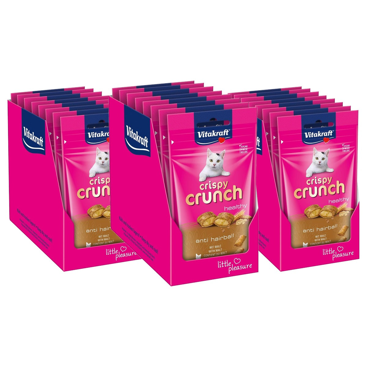 Vitakraft Crispy Crunch Kattensnack met Mout - 8 x 60 g - 3-pack