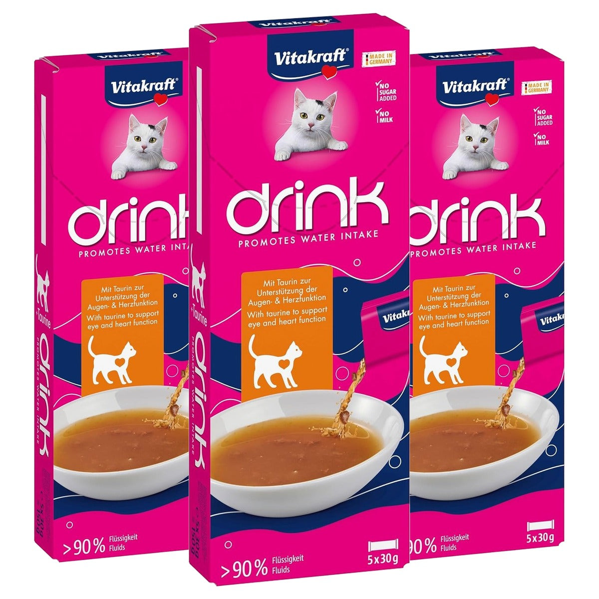 Vitakraft Drink kattensnack kip 5 x 30 g - 3-pack