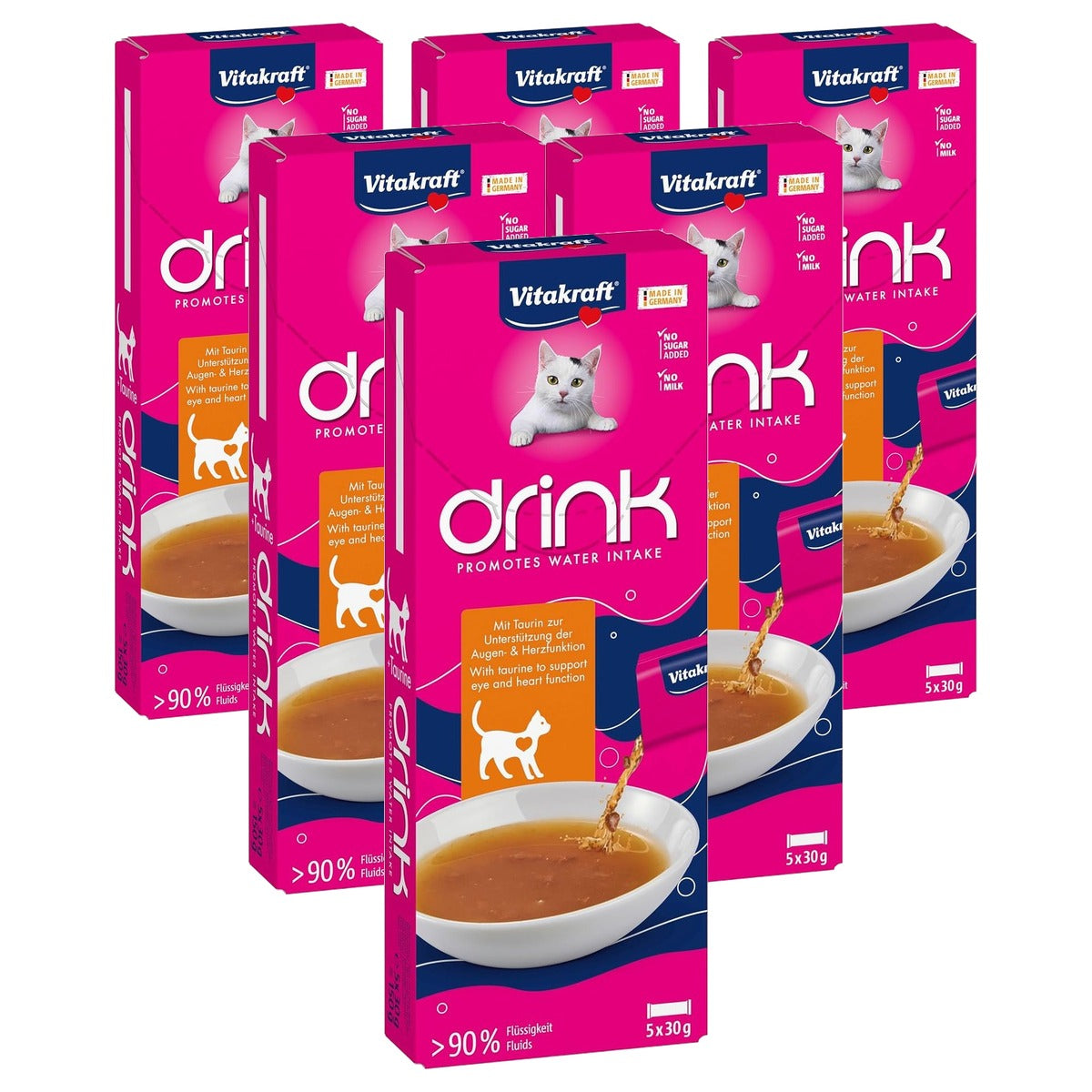 Vitakraft Drink kattensnack kip 5 x 30 g - 6-pack