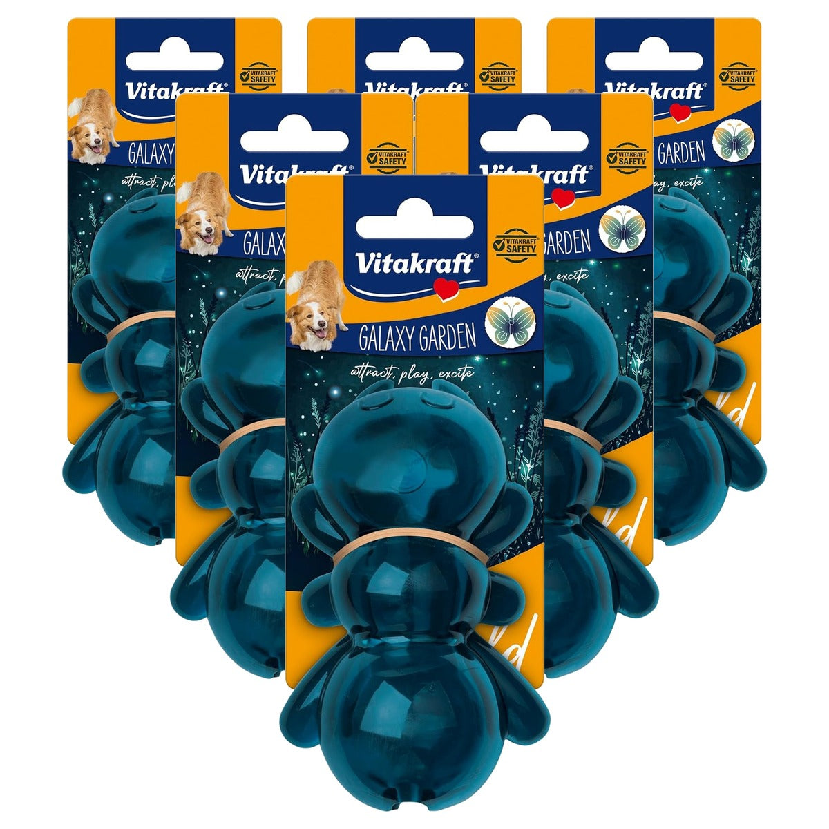 Vitakraft Galaxy Garden mier hondenspeelgoed 11 cm - 6-pack