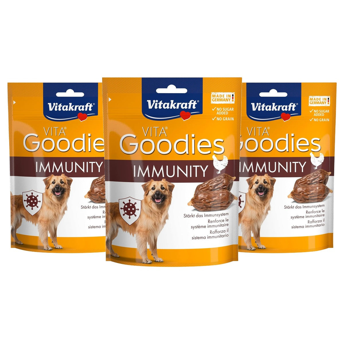 Vitakraft Goodies Immunity hondensnack postbiotica 1 x 60 g - 3-pack