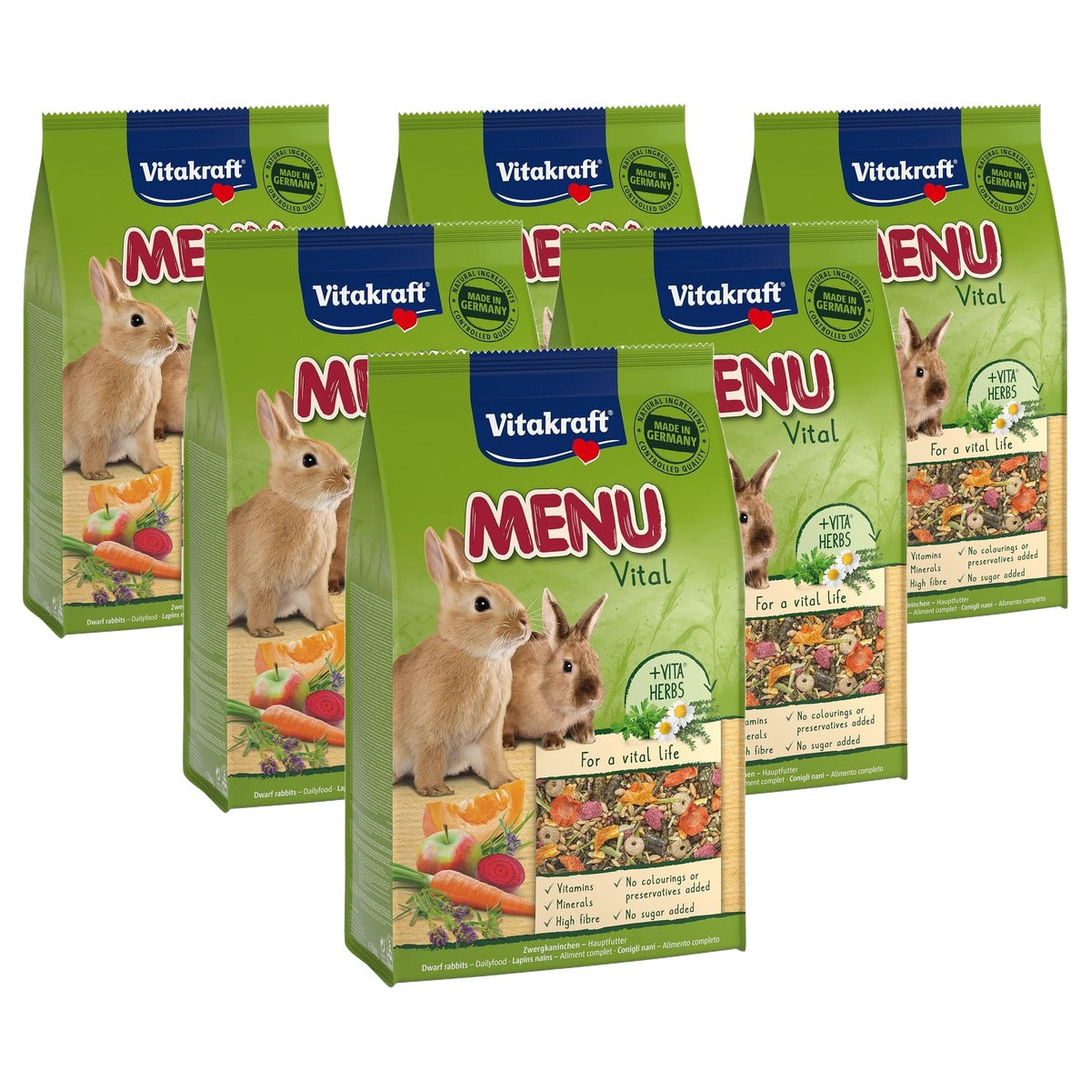 Vitakraft konijnenvoer voor dwergkonijnen - 6-pack