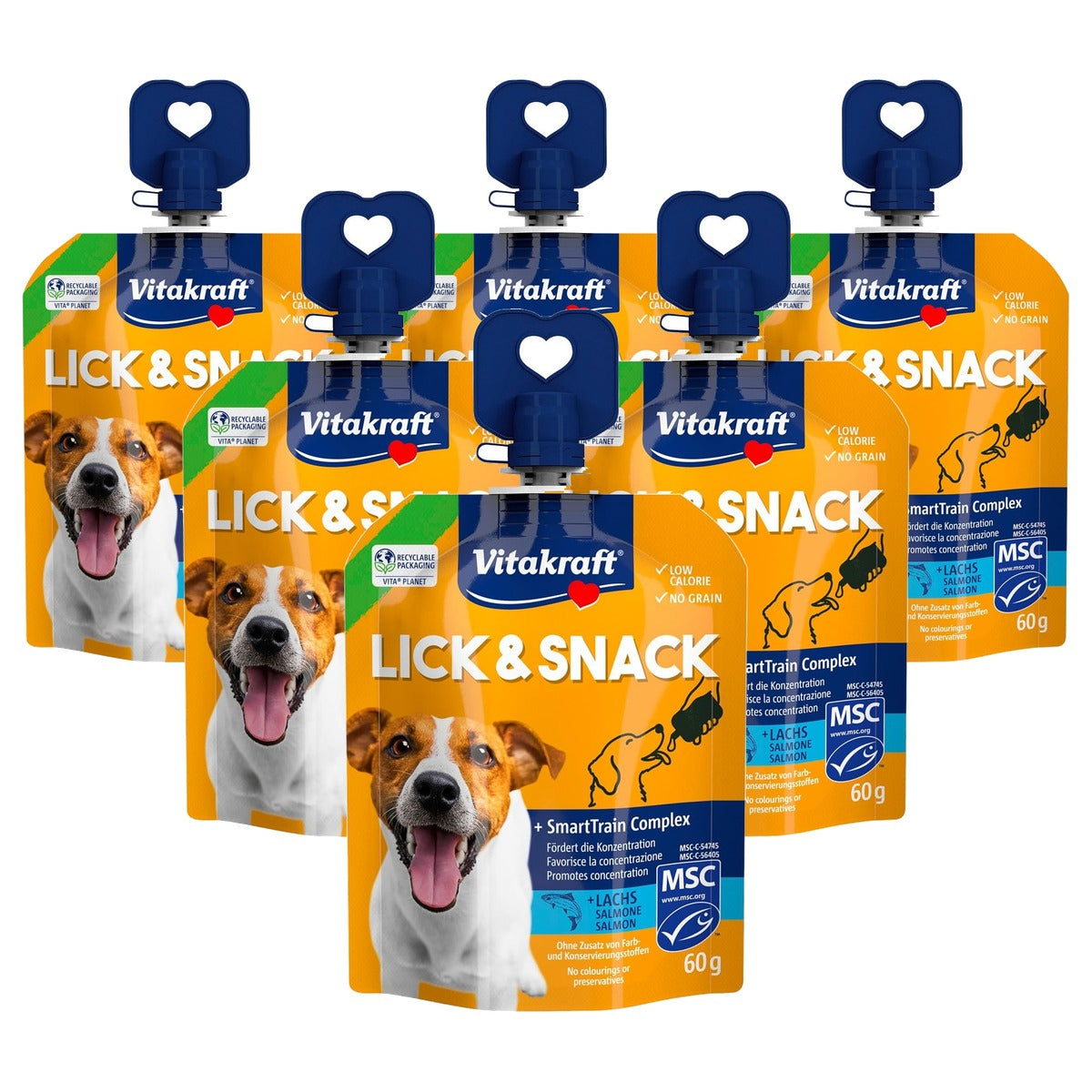 Vitakraft Lick & Snack hondensnack zalm 1 x 60 g - 6-pack
