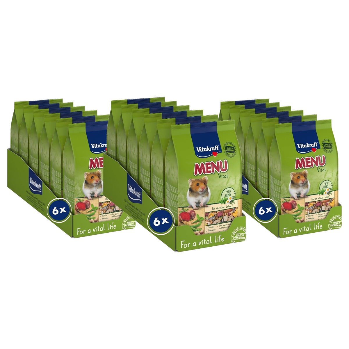 Vitakraft Menu Vital hamstervoer 6 x 400 g - 3-pack