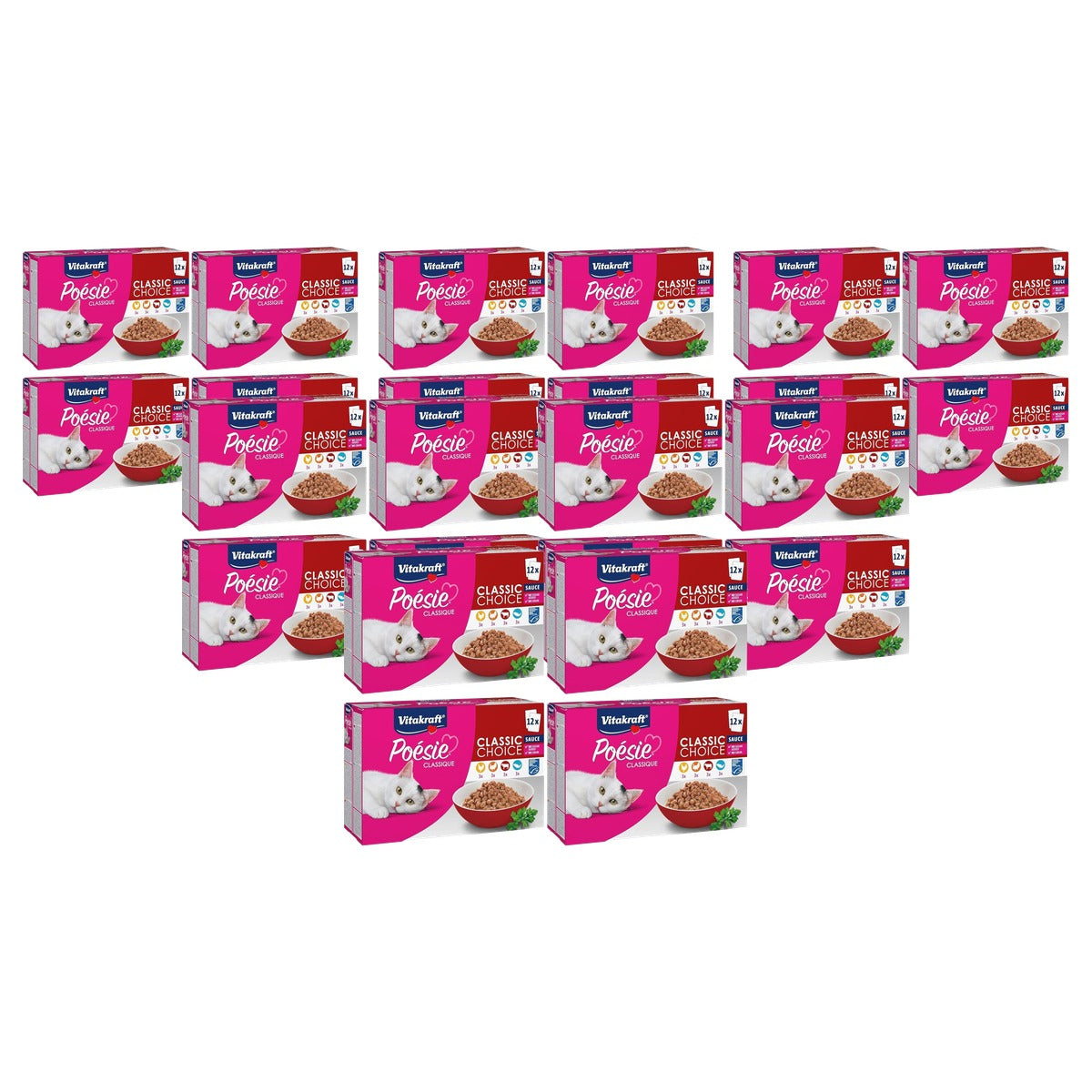 Vitakraft Poésie Classique natvoer kattenvoer 12 x 85 g - 6-pack
