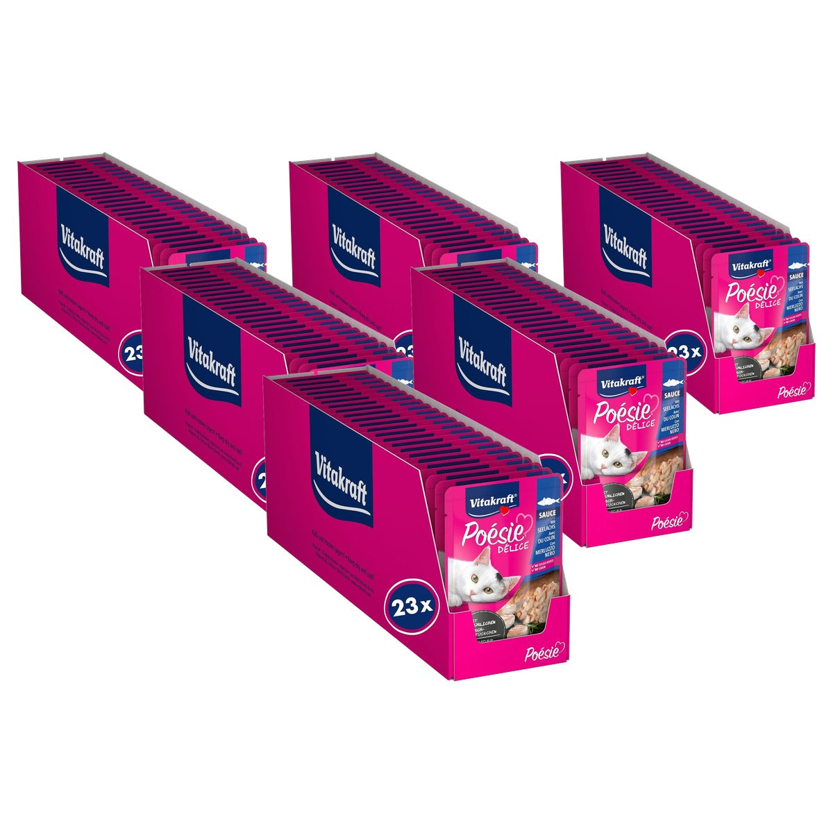 Vitakraft Poésie Deli Sauce natvoer kattenvoer koolvis 23 x 85 g - 6-pack
