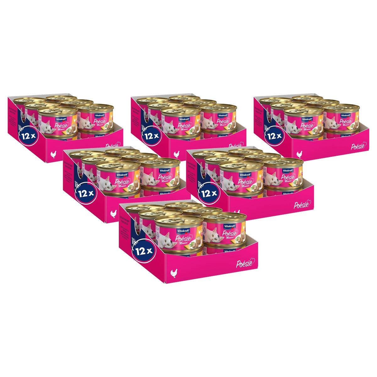 Vitakraft Poésie Mousse natvoer kattenvoer kip 12 x 85 g - 6-pack