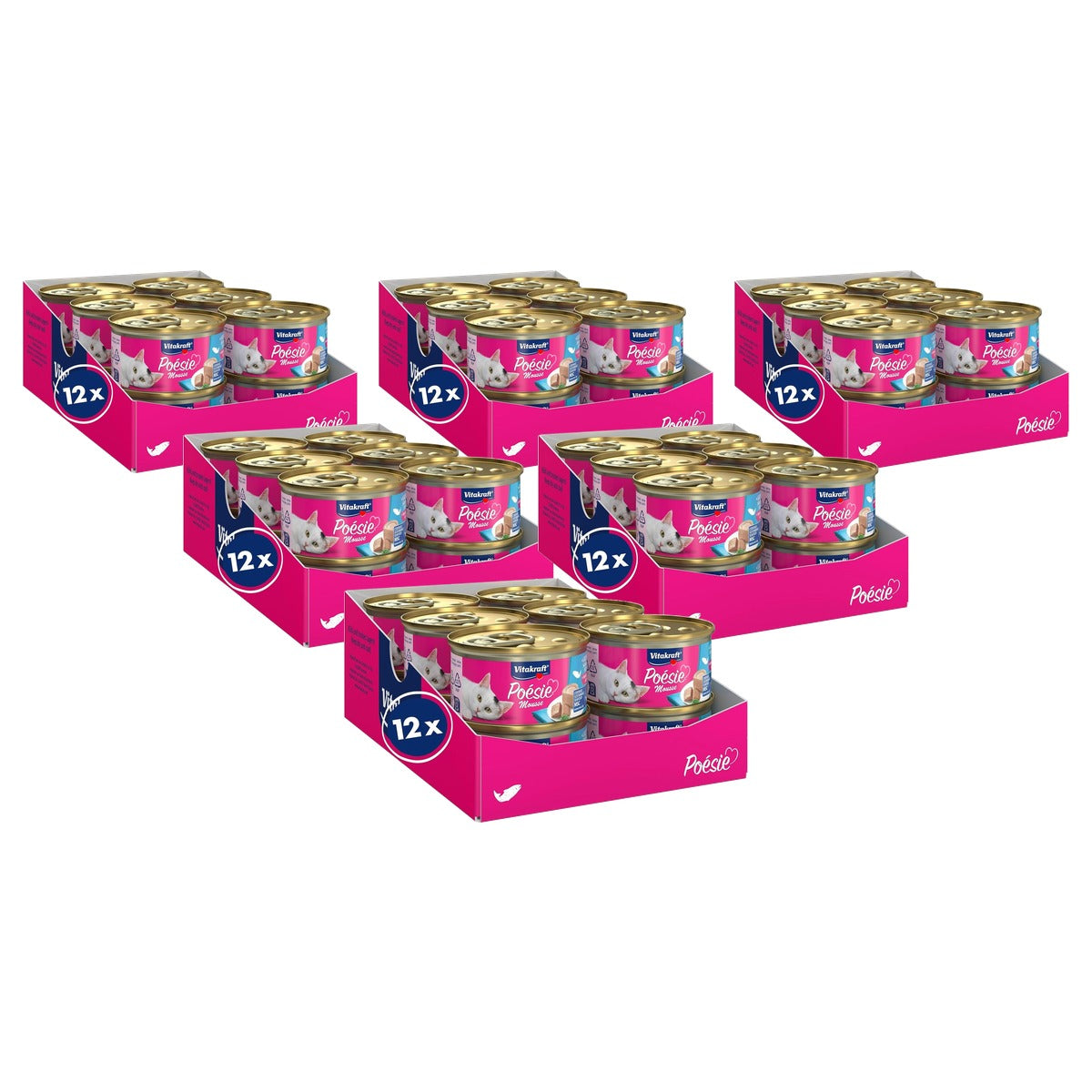 Vitakraft Poésie Mousse natvoer kattenvoer zalm 12 x 85 g - 6-pack