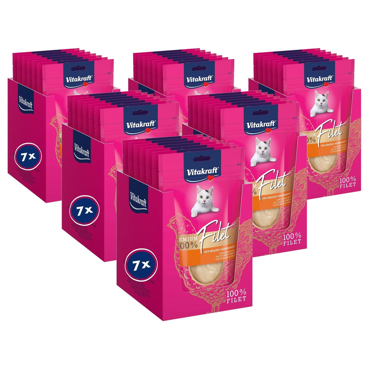 Vitakraft Premium kattensnack kipfilet 7 x 70 g - 6-pack