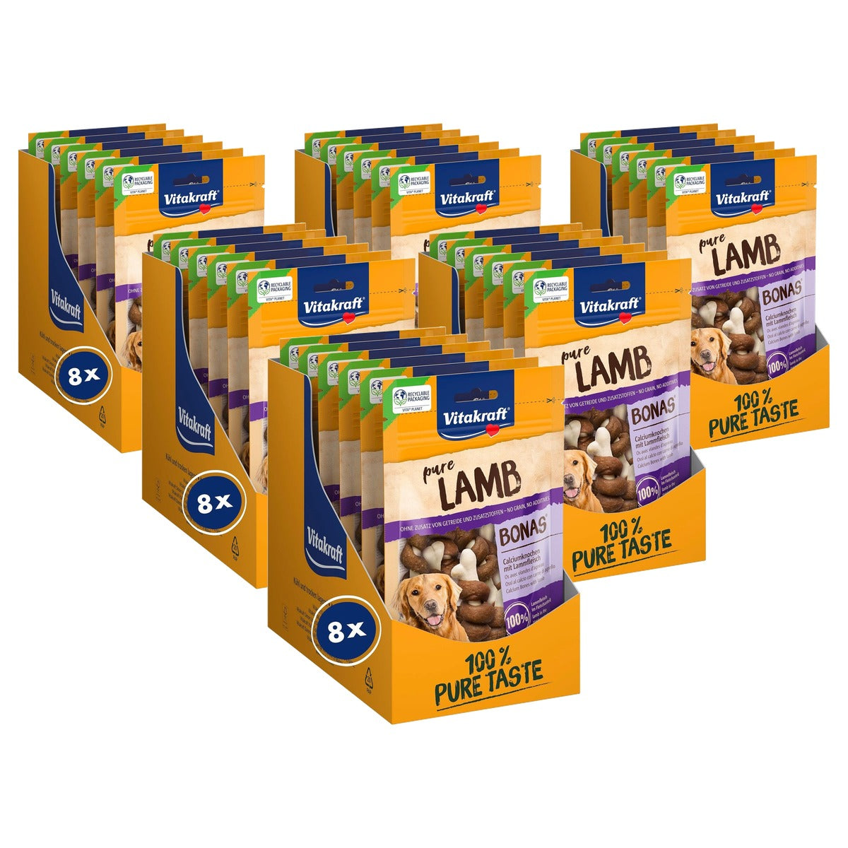Vitakraft Pure Lamb Bonas hondensnack lamsvlees 8 x 80 g - 6-pack