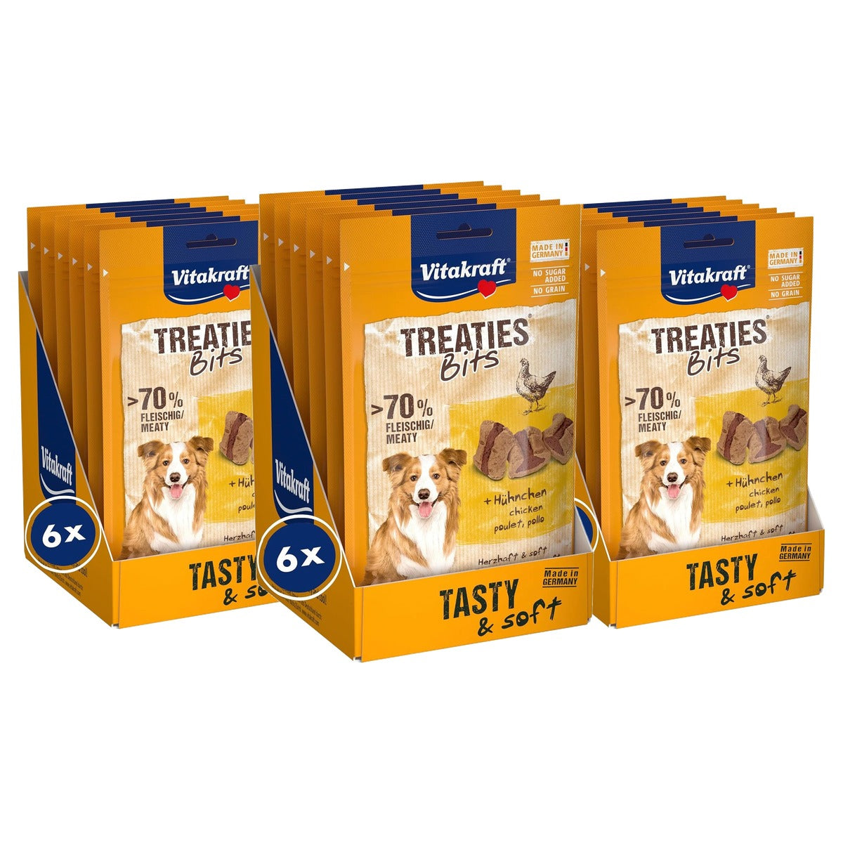 Vitakraft Treaties Bits hondensnack kip 6 x 120 g - 3-pack