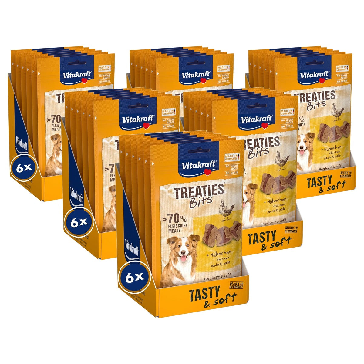 Vitakraft Treaties Bits hondensnack kip 6 x 120 g - 6-pack