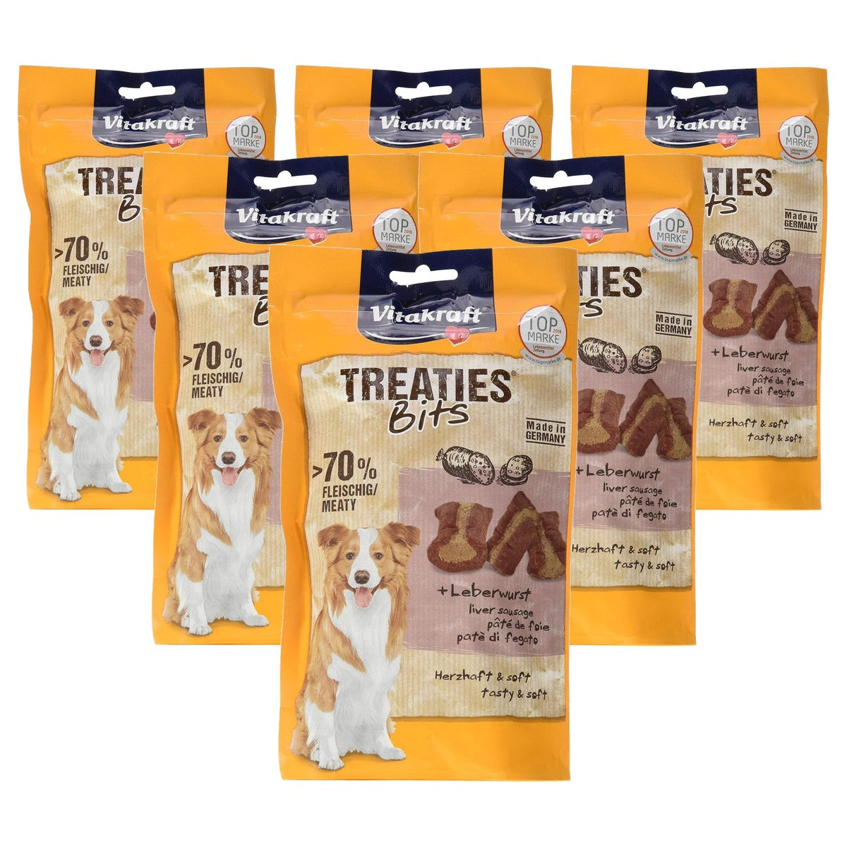 Vitakraft Treaties Bits Liver hondensnack 6 x 120 g - 6-pack