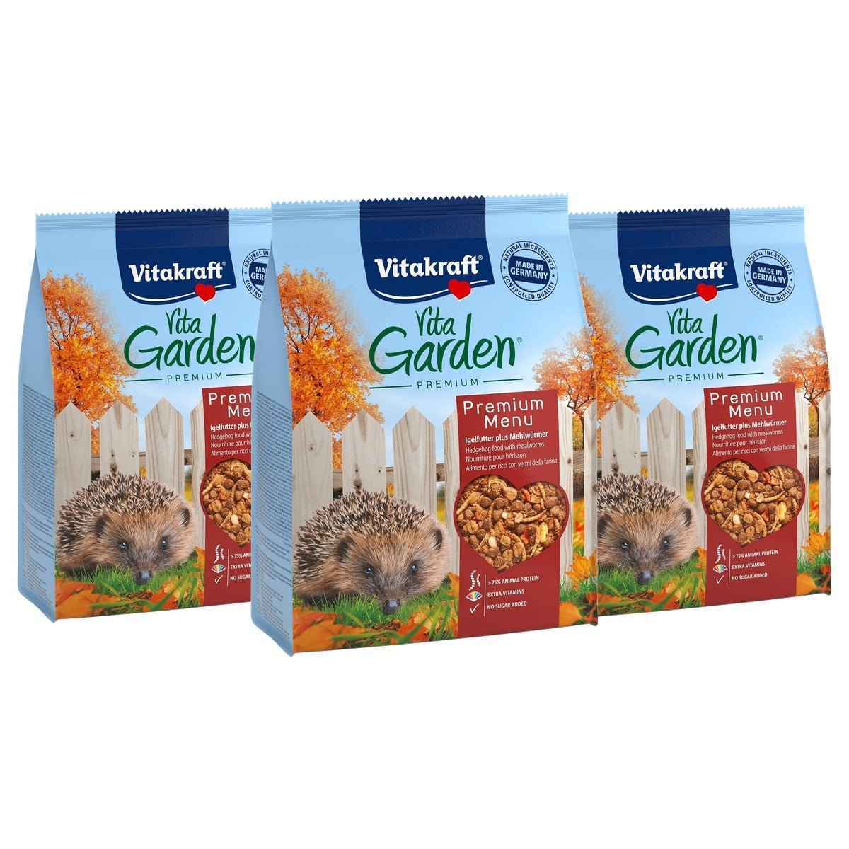 Vitakraft Vita Garden droogvoer egel insecten 1 x 2,5 kg - 3-pack